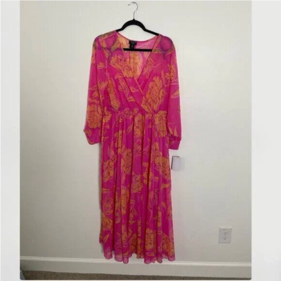 ⭐️ Vacation Beach Vaca Floral Flower Wrap Chic Glam Girly Classy Hip Maxi Dress - Picture 8 of 9